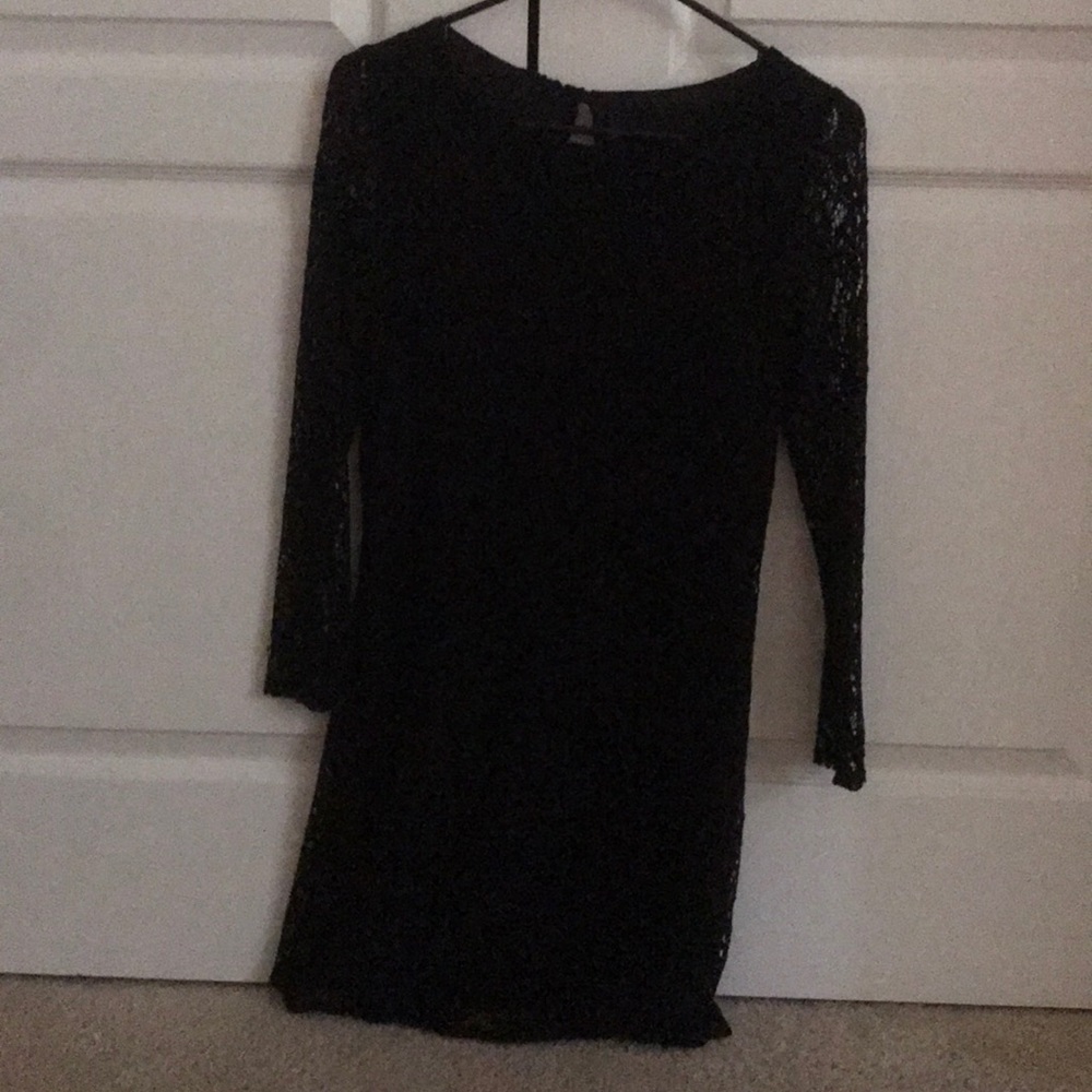 Black lace dress!